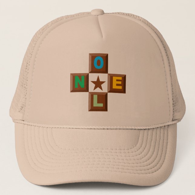 CASQUETTE  TRUCKER  NOEL  CHOCOLAT  ETOILE (Devant)