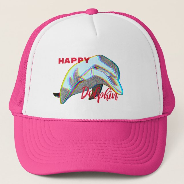 Casquette Trucker Pet Happy Dolphin (Devant)