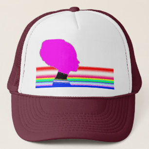 Casquette Trucker Profil Rose Arc-en-ciel – Pop Ar
