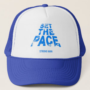 casquette trucker set the pace bleu