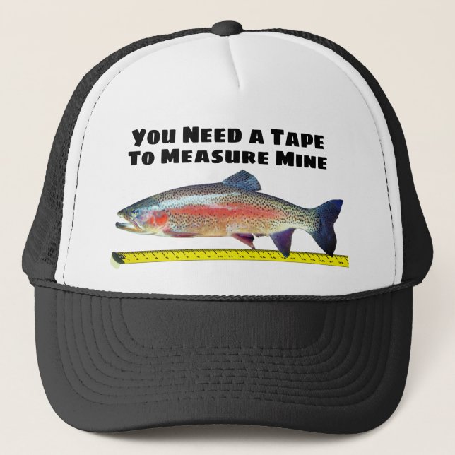 Casquette Truite arc-en-ciel et ruban métrique drôle (Devant)