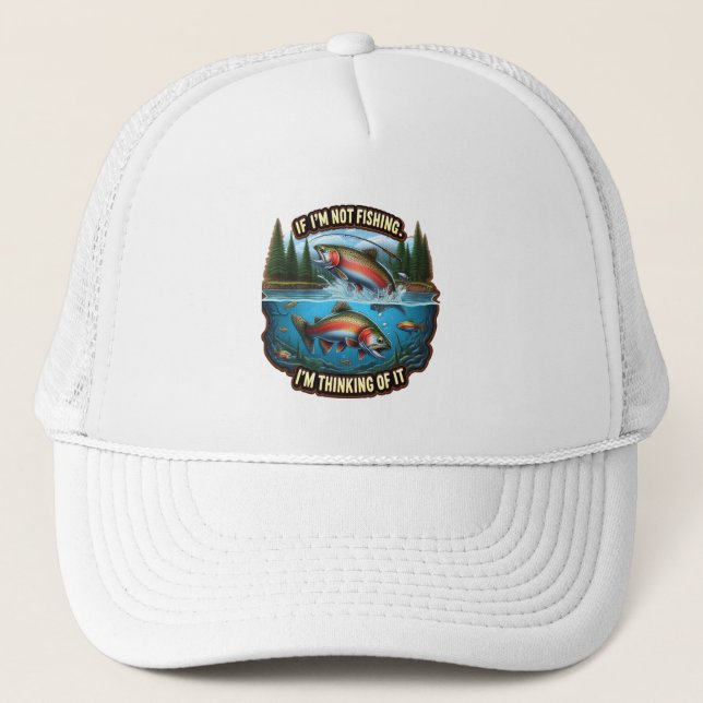 Casquette Truite arc-en-ciel Un poisson vibre saute de l'eau (Devant)