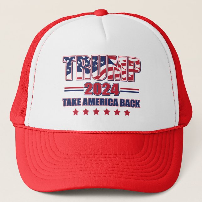 Casquette Trump 2024 : Reprendre l'Amérique (Devant)