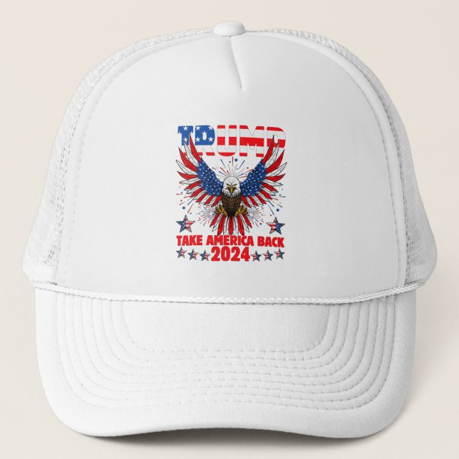 Casquette Trump 2024 Reprendre l'Amérique Drapeau américain  (Devant)