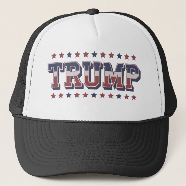 Casquette Trump rétro patriotique (Devant)