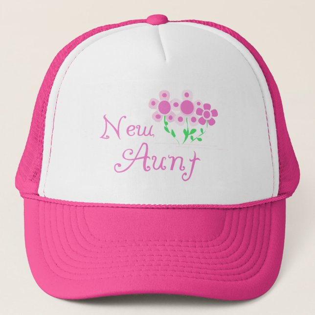 Casquette Tshirts et cadeaux de la nouvelle tante rose Fleur (Devant)