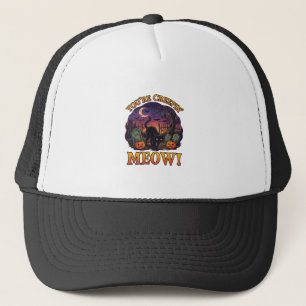 Casquette Tu me fais froid dans le dos Chat noir d'Halloween