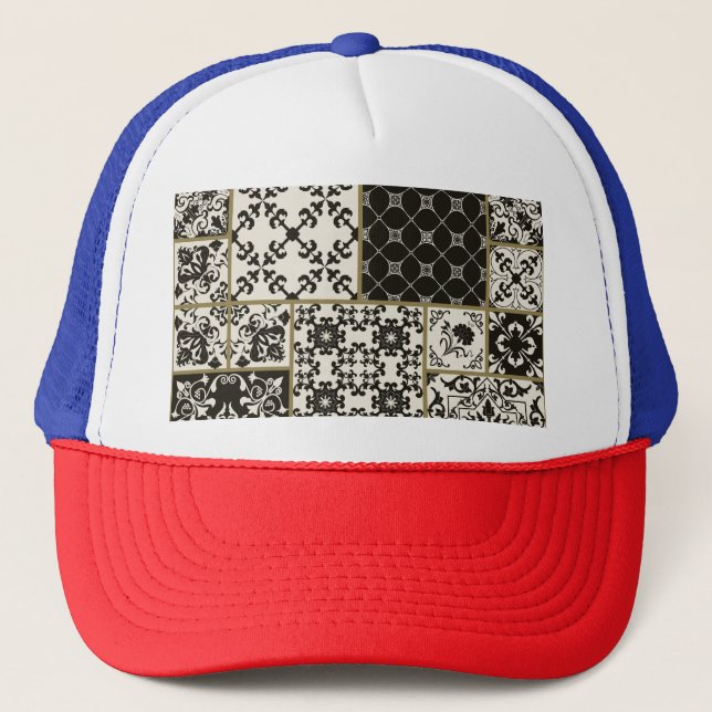 Casquette Tuiles de Majolica Motifs islamiques. (Devant)