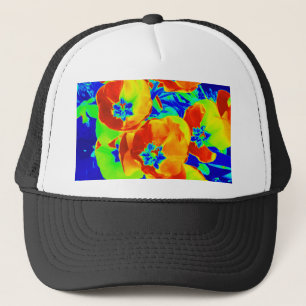 Casquette tulipes fluorescentes