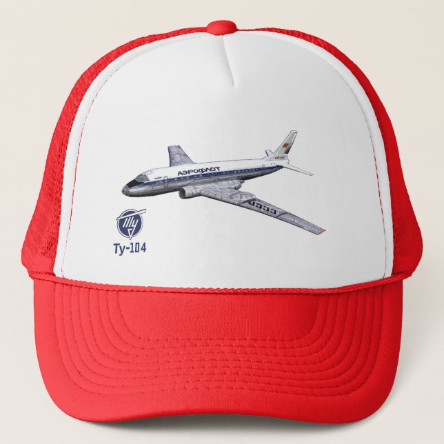Casquette Tupolev (Т у п л о в) Tu-104 Airliner (Devant)