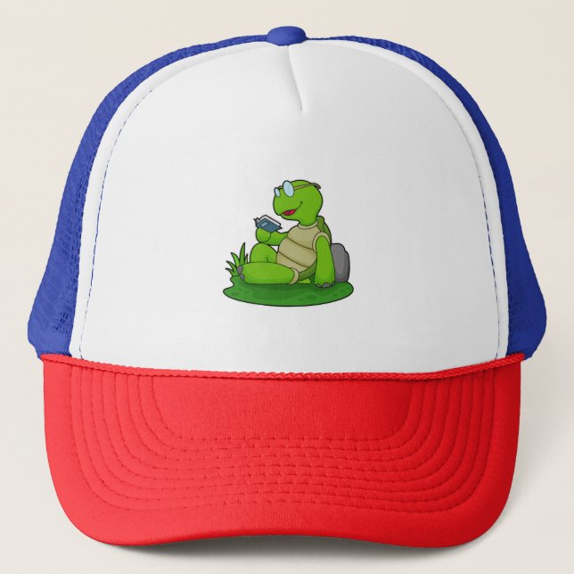 Casquette Turtle Reading Book (Devant)