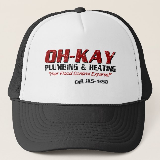 Casquette Tuyauterie et chauffage d'OH-KAY (affligés) (Devant)