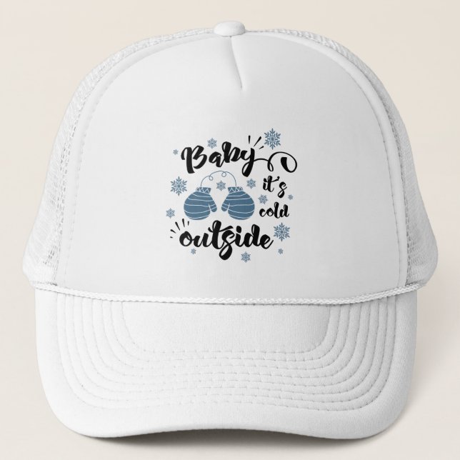 Casquette Typographie amusante Noël (Devant)
