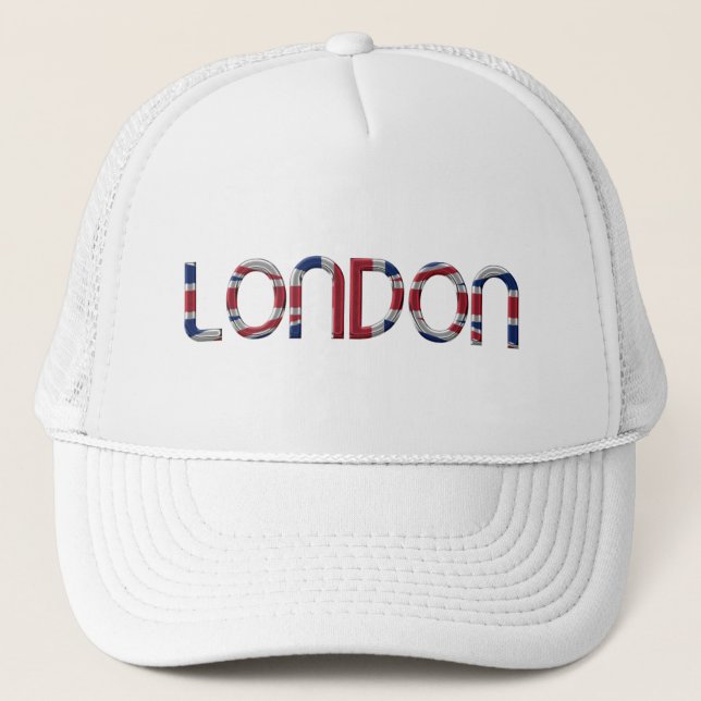 Casquette Typographie britannique de drapeau de Londres (Devant)