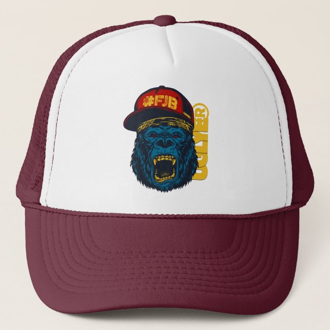 Casquette UGLYE ®️ Trucker Gorilla Ferocides chapeau (Devant)
