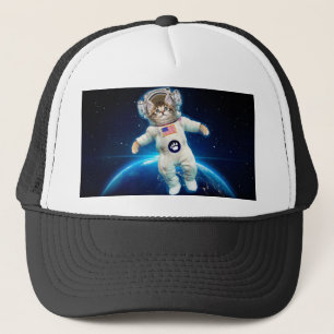 Casquette Un astronaute de chat dans l'espace