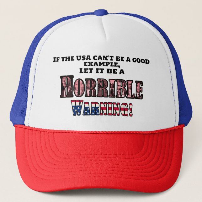 Casquette Un chapeau de camion d'avertissement effrayant (Devant)
