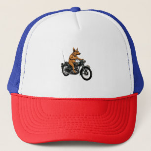 Casquette Un chien cool qui conduit une moto