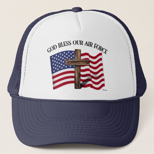 Casquette Un DIEU BÉNISSENT NOTRE ARMÉE DE L'AIR avec la (Devant)