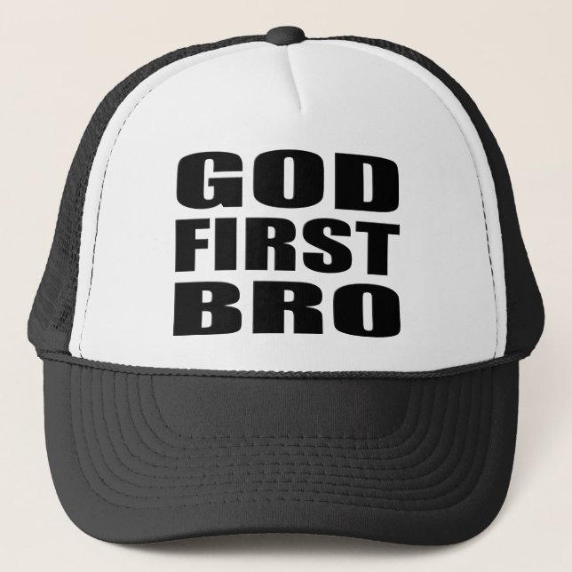 Casquette Un DIEU chrétien PREMIER BRO d'habillement (Devant)