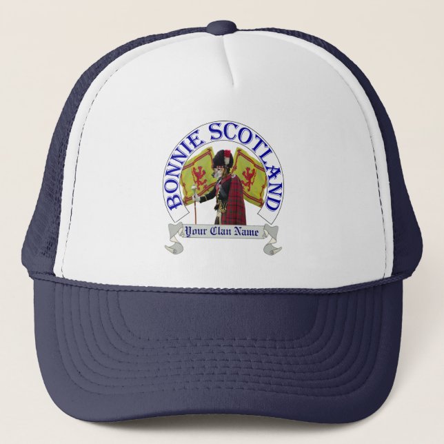 Casquette Un drôle de clan patriotique écossais (Devant)