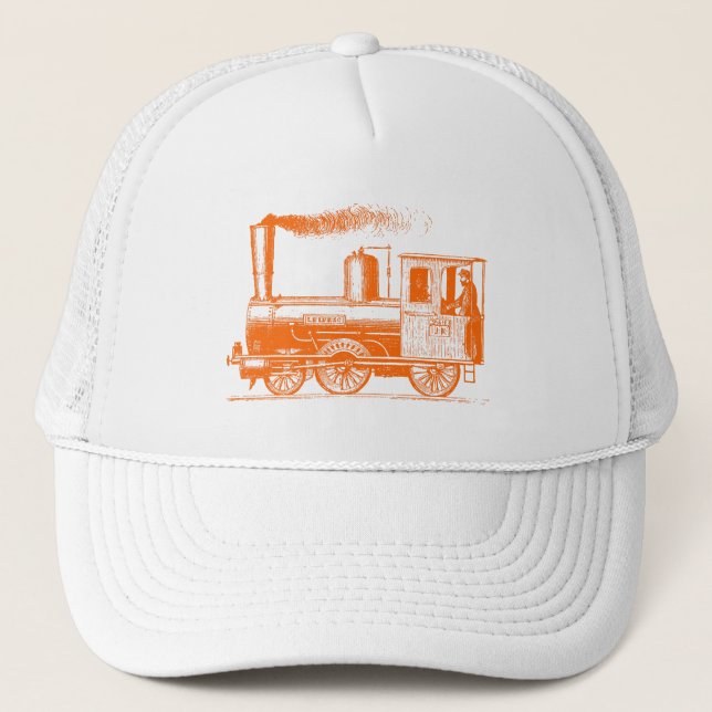 Casquette Un homme et son train - Orange (Devant)