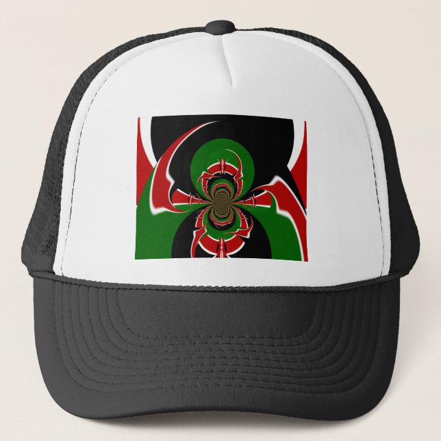 Casquette Un Motif du drapeau kényan dynamique : un art puis (Devant)