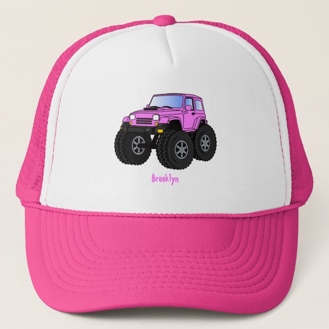 Casquette Un Pink Monster Cartoon (Devant)