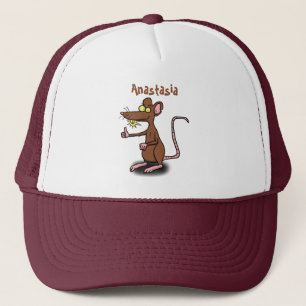 Casquette Un rat brun mignon pouce vers le haut dessin animé