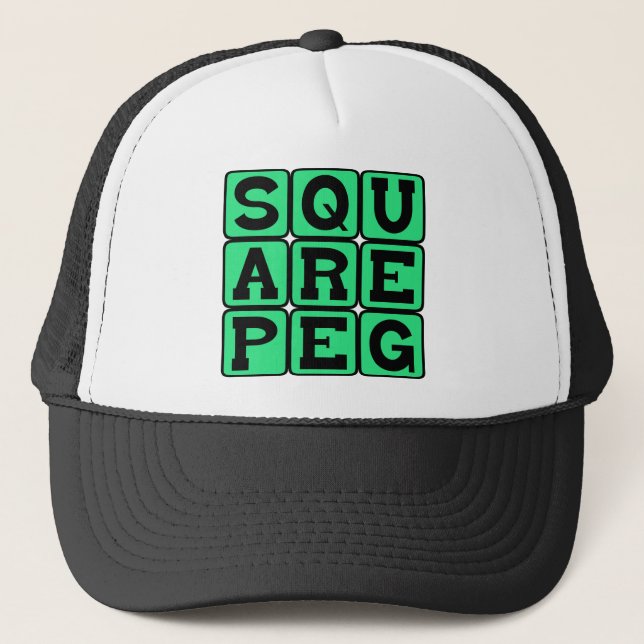 Casquette Une cheville carrée dans un trou rond (Devant)