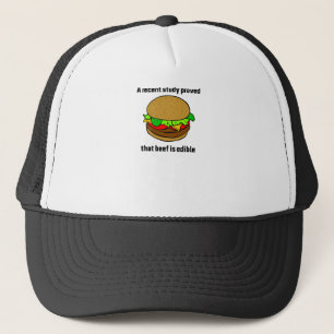 Casquette Une étude récente a prouvé que le boeuf est comest