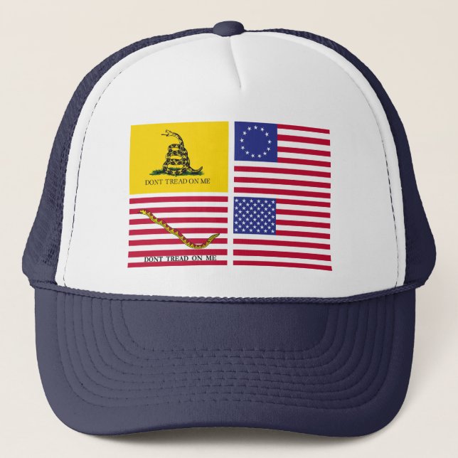 Casquette Une histoire des drapeaux des Etats-Unis (Devant)