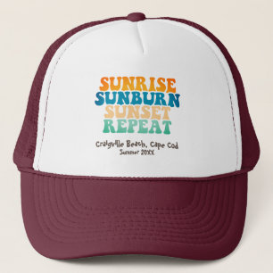 Casquette "Une journée à la plage" Drôle chapeau de camion