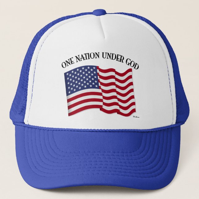 Casquette Une nation sous Dieu avec le drapeau américain (Devant)