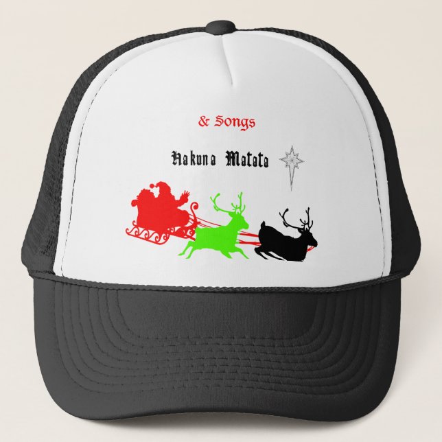 Casquette Une nuit de chants et chants de Noël Hakunamatata (Devant)