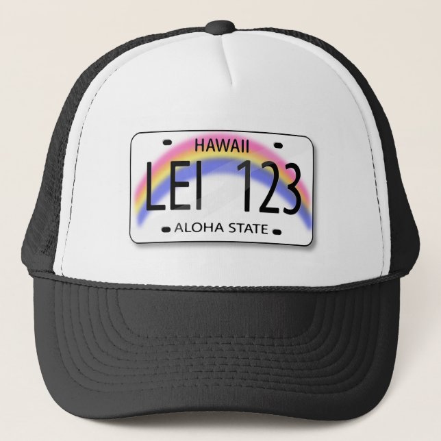 Casquette Une plaque minéralogique avec l'arc-en-ciel du (Devant)