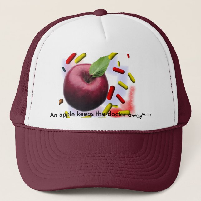 Casquette Une pomme garde le """"" parti de docteur (Devant)