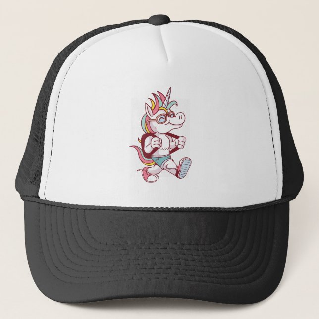 Casquette Unicorn Va À L'École (Devant)