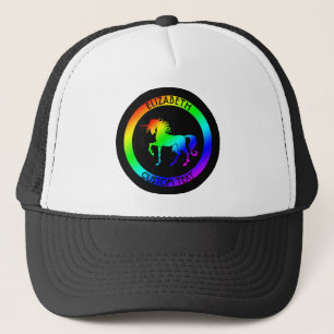 Casquette Unicorne Arc En Cercles Noirs