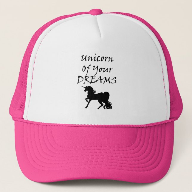 Casquette Unicorne De Vos Rêves (Noir) (Devant)