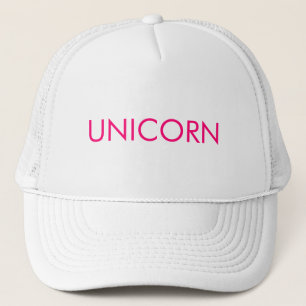 Casquette Unicorne rose chaud minimaliste typographie drôle