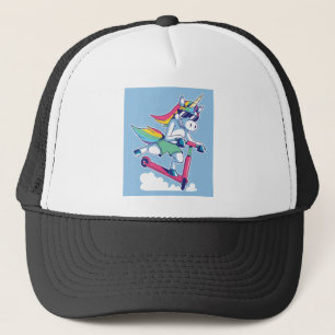 Casquette Unicorne sur un scooter