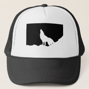 Casquette Unique Noir & Blanc Pop Art Wolf Silhouette