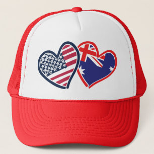 Casquette USA—Australie-Amour