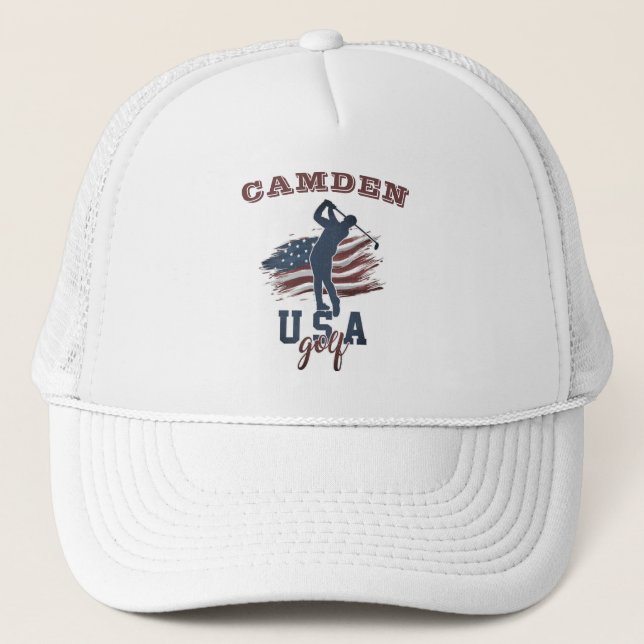 Casquette USA Flag Golf Swing Nom (Devant)