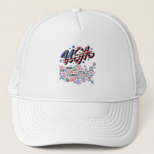 Casquette USA Map États-Unis Amérique
