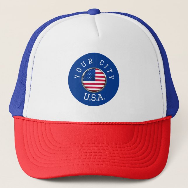 Casquette - USA Personnalisé - Ajouter votre nom d (Devant)