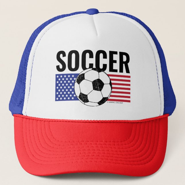 Casquette USA Stars & Stripes Soccer Ball Unisex (Devant)
