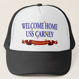 Casquette USS à la maison bienvenu Carney