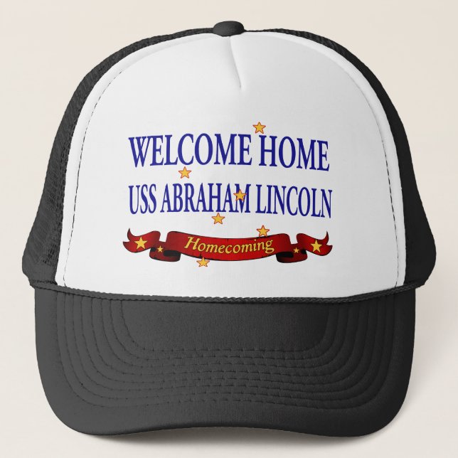 Casquette USS Abraham Lincoln à la maison bienvenu (Devant)